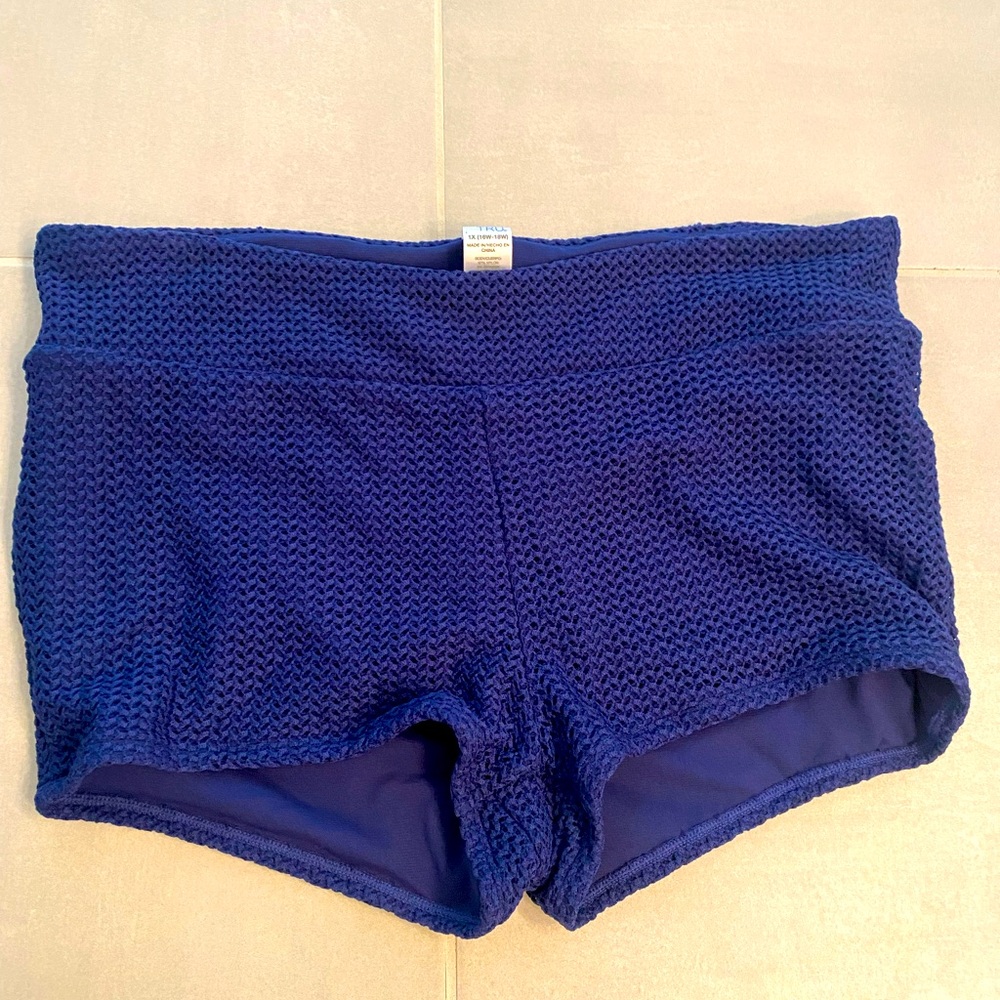 Blue knit swim shorts. New with tags.